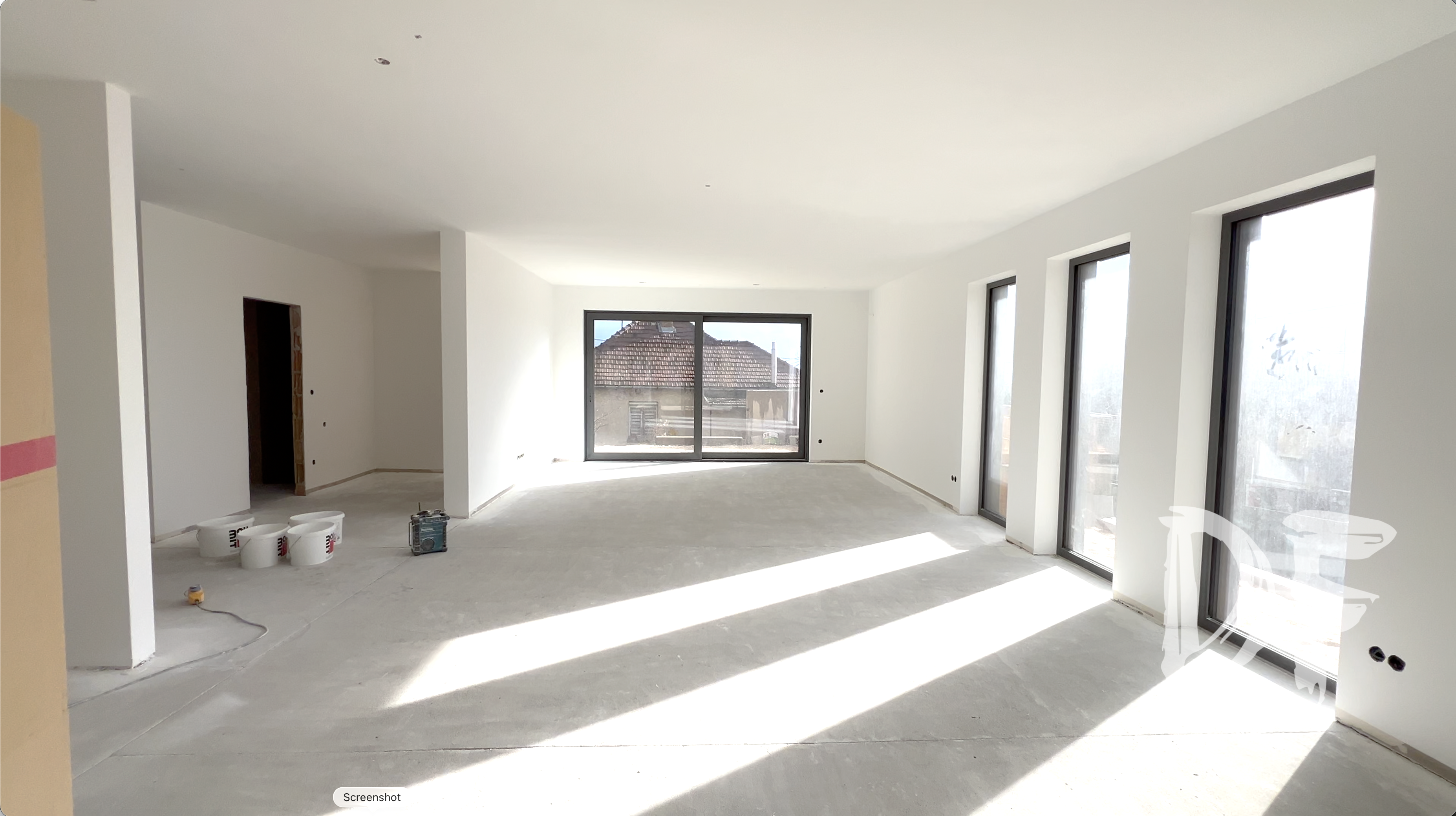 Új építésű családi házak glett- és festék szórása - Kép 1